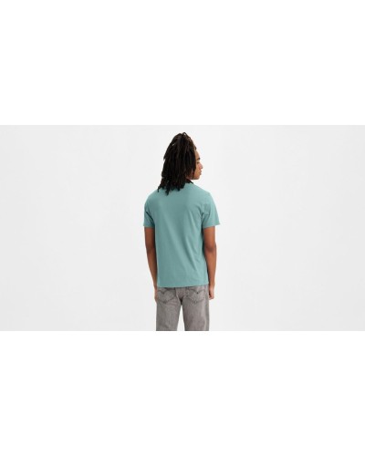 CAMISETA MANGA CORTA GRAPHIC CREWNECK TEE 100% ALGODÓN CORTE NORMAL PASTEL TURQUOISE