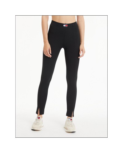 LEGGINS TJW CENTER BADGE SLIT LEGGING BLACK