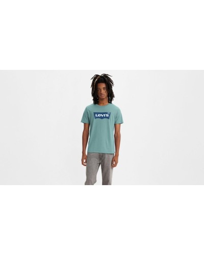 CAMISETA MANGA CORTA GRAPHIC CREWNECK TEE 100% ALGODÓN CORTE NORMAL PASTEL TURQUOISE