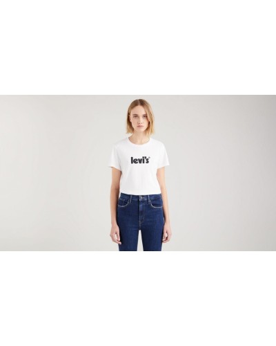 CAMISETA MANGA CORTA LEVI’S® WOMENS LOGO PERFECT T-SHIRT - SEASONAL POSTER LOGO SUGAR SWIZZLE 100% ALGODÓN AJUSTE ESTÁNDAR 100% 