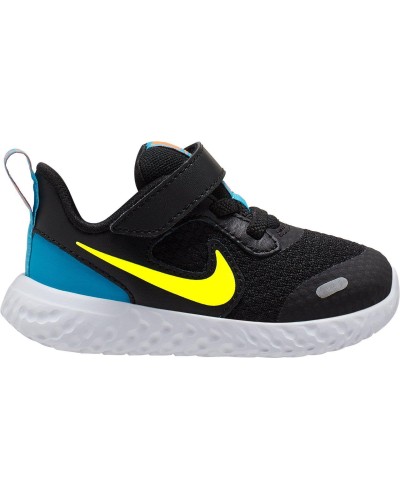 DEPORTIVO Nike Revolution 5 NEGRO/AMARILLO/AZUL CORDON/VELCRO