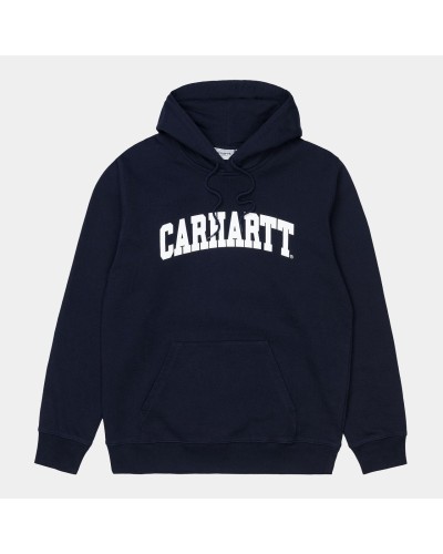 SUDADERA CAPUCHA Hooded University Sweatshirt 100% Cotton Sweat, 9.4 oz Dark Navy White