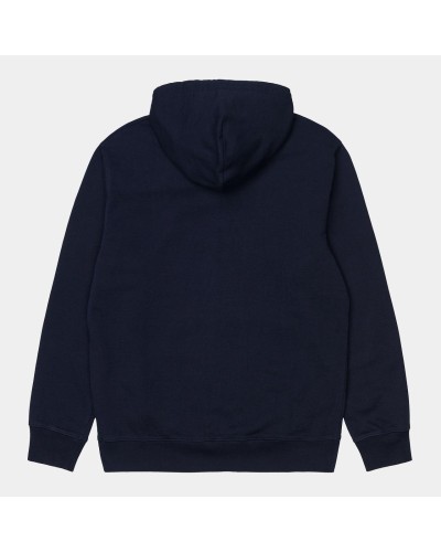 SUDADERA CAPUCHA Hooded University Sweatshirt 100% Cotton Sweat, 9.4 oz Dark Navy White