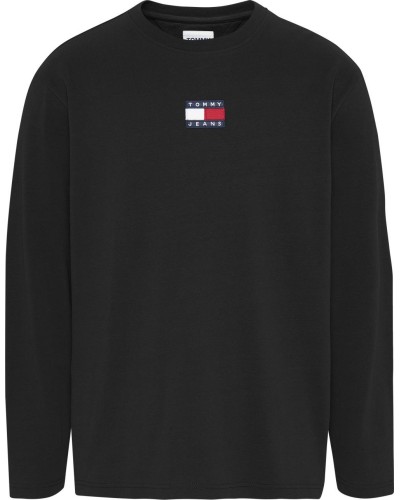 SUDADERA TJM LS TOMMY BADGE TEE BLACK