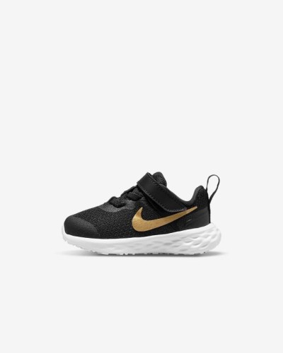 DEPORTIVO RUNNING Nike Revolution 6 Baby/Toddler Shoe HO21 NEGRO / ORO