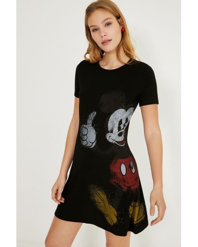 VESTIDO MICKEY 95% VISCOSA 5% ELASTANE NEGRO