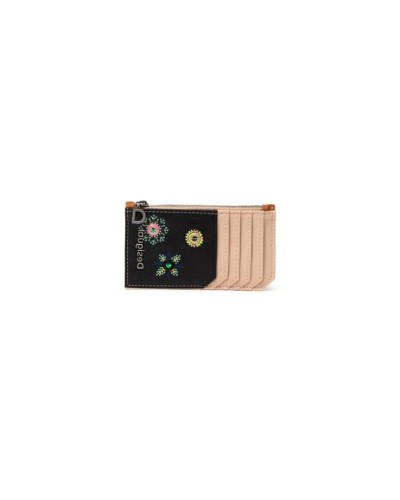 MONEDERO JULY DENIM CARDZIP 100% POLYURETHANE BEIGE