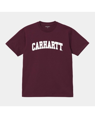 CAMISETA MANGA CORTA S/S University T-Shirt 100% Cotton Single Jersey, 230 g/sqm Shiraz/White