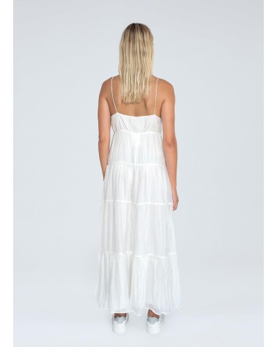 VESTIDO ANAE 85% LYOCELL 15% POLIAMIDA OFF WHITE