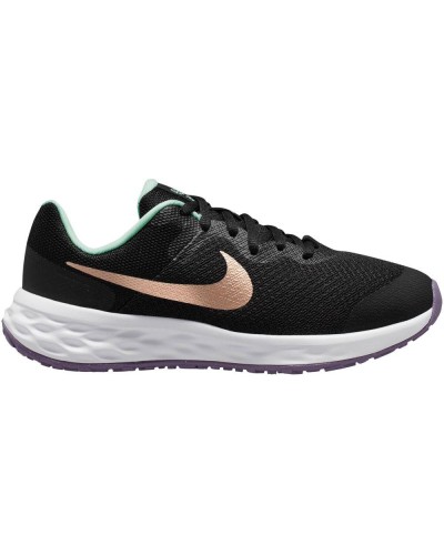 DEPORTIVO RUNNING Nike Revolution 6 Little Kids´Shoe Plantilla espuma suela de goma 100 % poliéster reciclado NEGRO/BRONCE