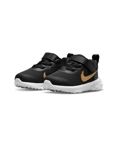 DEPORTIVO RUNNING Nike Revolution 6 Baby/Toddler Shoe HO21 NEGRO / ORO