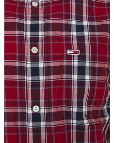 CAMISA MANGA LARGA TJM FADED CHECKS SHIRT 100% COTTON WINE RED / MULTI