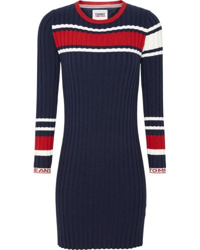 VESTIDO TJW SWEATER DRESS 80% COTTON 20% ACRYLIC NAVY