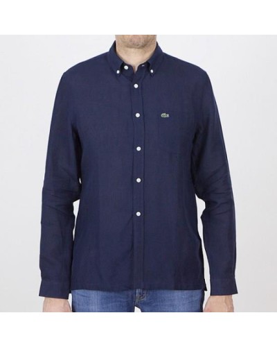 CAMISA MANGA LARGA CHEMISE CASUAL MANCHES LO LINO MARINE