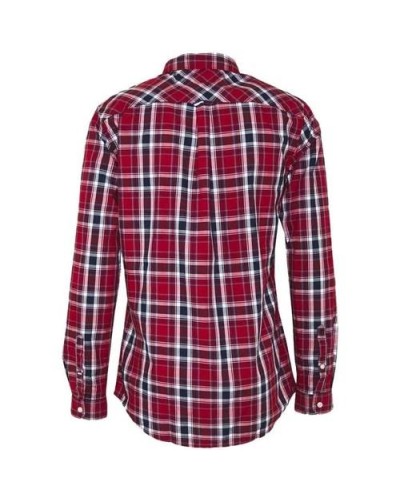 CAMISA MANGA LARGA TJM FADED CHECKS SHIRT 100% COTTON WINE RED / MULTI