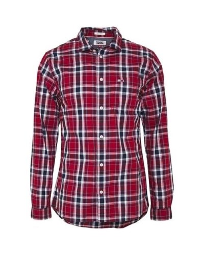 CAMISA MANGA LARGA TJM FADED CHECKS SHIRT 100% COTTON WINE RED / MULTI