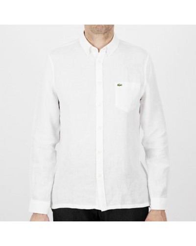 CAMISA MANGA LARGA CHEMISE CASUAL MANCHES LO LINO BLANC