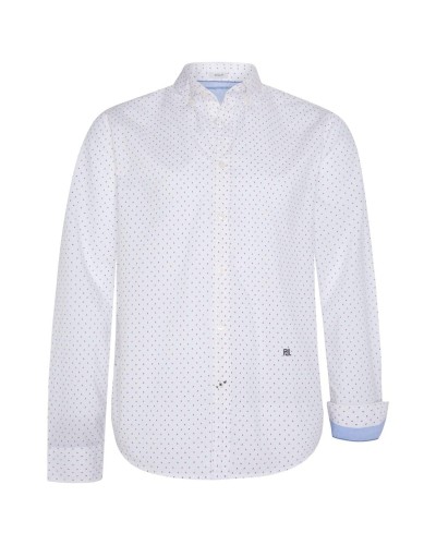 CAMISA MANGA LARGA DAVON 100% COTTON WHITE