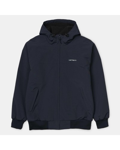 JACKET CAPUCHA CREMALLERA HOODED SAIL JACKET NYLON SUPPLEX (SOLID) OR POLYESTER (PRINT) 5.3 DARK NAVY/WHITE