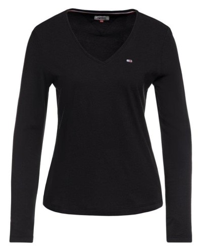 CAMISETA MANGA LARGA TJW SOFT V-NECK LONGSLEEVE TOMMY BLACK