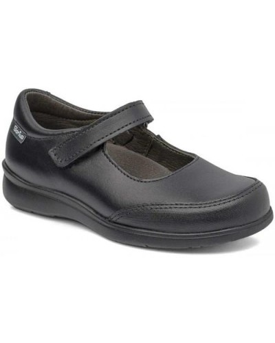 FRANCESITA COLEGIAL PIEL NEGRO VELCRO