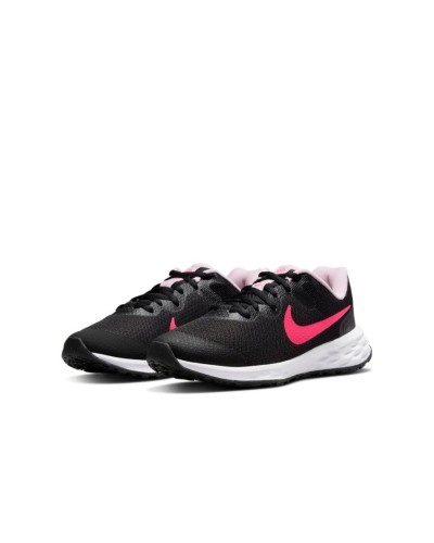 DEPORTIVO NIKE REVOLUTION 6 BIG KIDS RUNNING NEGRO / ROSA