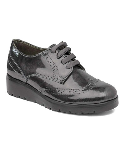 ZAPATO BLUCHER PIEL ARGENTO