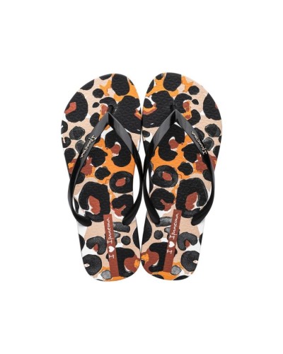 CHANCLAS IPANEMA ANIMALE PRINT II FEM WHITE/BLACK/ORANGE