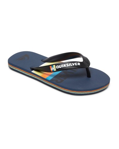 CHANCLA MOLOKAI SLAB YOUTH FLEXIBLE 3 POINT SYNTHETIC RUBBER BLACK/BLUE/BLUE