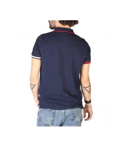 POLO MANGA CORTA TJM REG FLAG CUFFS POLO 100% ALGODÓN ORGÁNICO AJUSTE REGULAR TWILIGHT NAVY