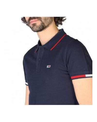 POLO MANGA CORTA TJM REG FLAG CUFFS POLO 100% ALGODÓN ORGÁNICO AJUSTE REGULAR TWILIGHT NAVY