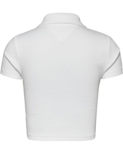 POLO MANGA CORTA TJW ESSENTIAL CROPPED RIB POLO WHITE