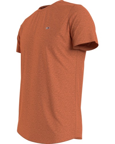 CAMISETA MANGA CORTA TJM SLIM JASPE C NECK 50% ALGODÓN ORGÁNICO 50% POLIÉSTER CITRUS ORANGE