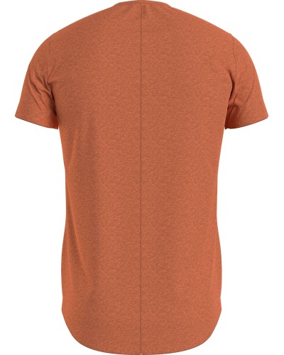 CAMISETA MANGA CORTA TJM SLIM JASPE C NECK 50% ALGODÓN ORGÁNICO 50% POLIÉSTER CITRUS ORANGE