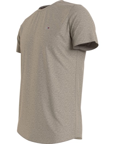 CAMISETA MANGA CORTA TJM SLIM JASPE C NECK 50% ALGODÓN ORGÁNICO 50% POLIÉSTER CLASSIC BEIGE