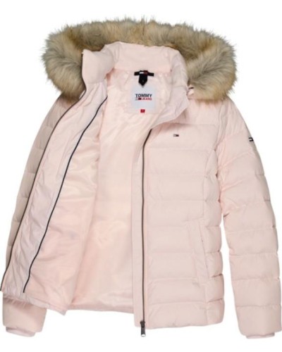 ABRIGO CAPUCHA TJW BASIC HOODED DOWN JACKET FAINT PINK