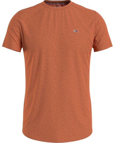 CAMISETA MANGA CORTA TJM SLIM JASPE C NECK 50% ALGODÓN ORGÁNICO 50% POLIÉSTER CITRUS ORANGE