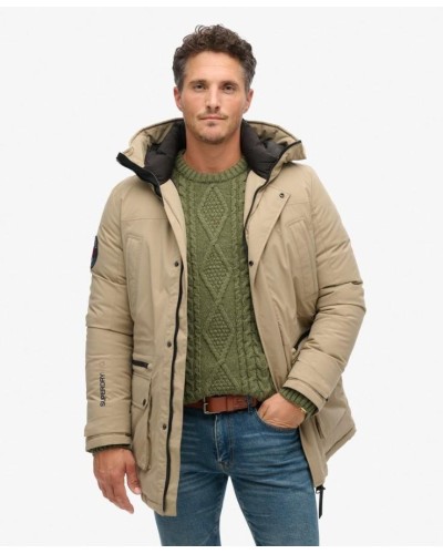 CHAQUETA CAPUCHA CITY PADDED PARKA JACKET MARRÓN LOBO MADERA