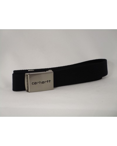 CINTURON CLIP BELT CHROME 100% POLYESTER CANVAS BLACK