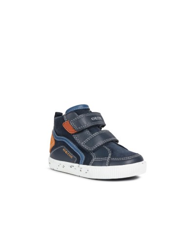 BOTIN B KILWI BOY PIEL/SINTETICO NAVY/ORANGE