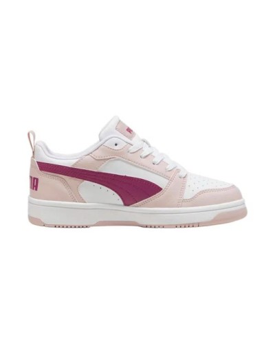 DEPORTIVO PUMA REBOUND V6 LO JUNIOR ROSA / BLANCO