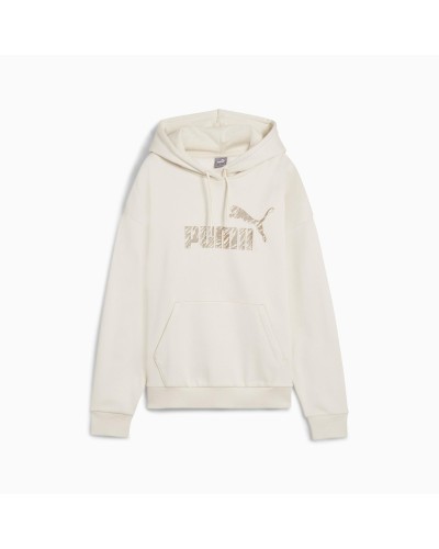 SUDADERA CAPUCHA ESSENTIALS+ ANIMAL HOODIE BEIGE