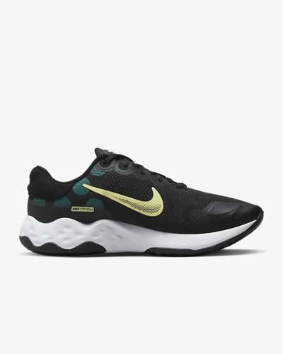 DEPORTIVO NIKE RENEW RIDE 3 MENS ROAD RUNNING SP23 PARTE SUPERIOR DE MALLA PUNTERA REVESTIDA DE PIEL Y ALMOHADILLA DE ESPUMA NEG