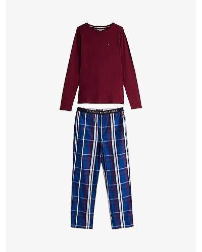 SET DE PIJAMA TOMMY JEANS ORIGINAL DEEP ROUGE / HERITAGE PLAID