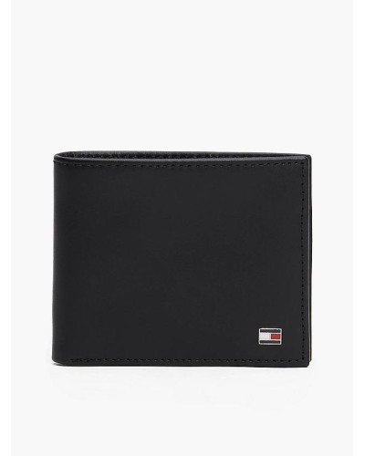 CARTERA PLEGABLE DE PIEL ETON MINI CC WALLET BLACK