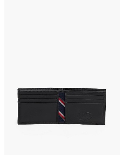 CARTERA PLEGABLE DE PIEL ETON MINI CC WALLET BLACK