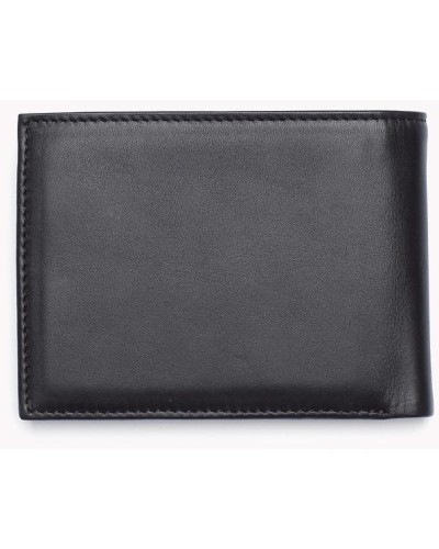 CARTERA PLEGABLE DE PIEL ETON CC AND COIN POCKET BLACK