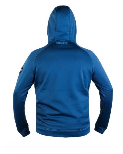 SUDADERA TREKKING LHOTSE INTERIOR PERCHADO 95% POLIÉSTER 5% ELASTANO AZUL PETROLEO / NEGRO