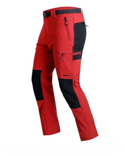 PANTALÓN LARGO TREKKING MADEIRA INTERIOR PERCHADO 95% POLIÉSTER 5% ELASTANO TIERRA ROJA