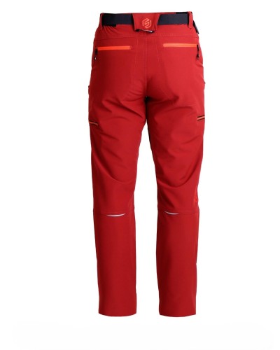 PANTALÓN LARGO TREKKING ROCKWALL 95% POLIÉSTER 5% ELASTANO TIERRA ROJA